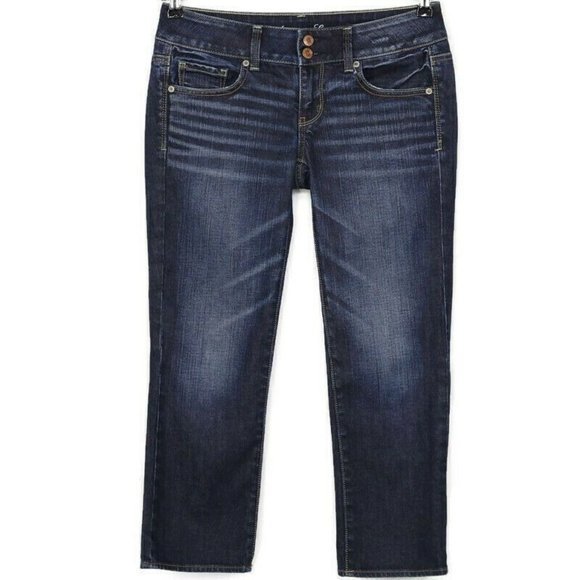 American Eagle Artist Crop‎ Capri Jeans Stretch 4 Regular - Picture 1 of 9